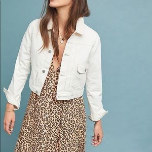 Citizens of Humanity White Denim Cropped Jacket | Size S